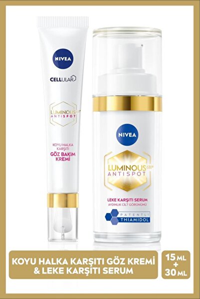 NIVEA Luminous630 Thiamidol Etkili Leke Karşıtı Cilt Serumu 30ml ve Koyu Halk...