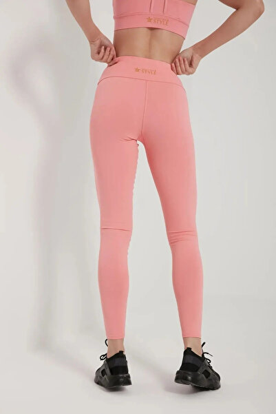 QUHOX Women's High Waist Tightening Sports Leggings Pink