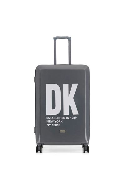 Dkny حقيبة سفر جريئة صلبة بأربع عجلات دوارة، مصنوعة من مادة ABS+PC مع قفل TSA