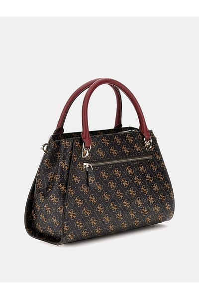 Guess Луксозна дамска чанта Noelle Satchel кафява Hwql7879070-bro