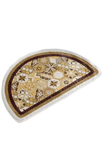 Yelajoy Vintage Moroccan floor mat, soft and comfortable, quick-drying and non-slip, easy to clean, yellow