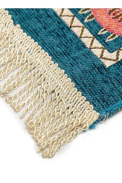 COOYA Portable prayer mat, rich pattern design, comfortable touch, 110*70cm, easy to clean, blue