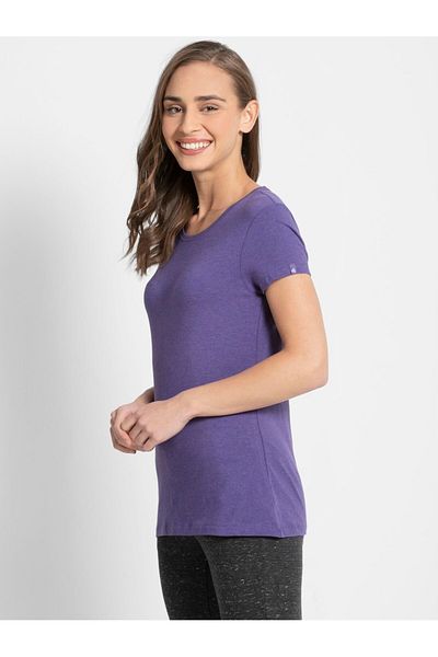 JOCKEY 24X7 Round Neck T-Shirt 1515-0105-Cyber Grape Mel