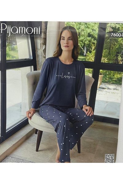 Pijamoni Dark Gray Milan Fabric Seasonal Heart Pjs Noonline 234567 Xxx