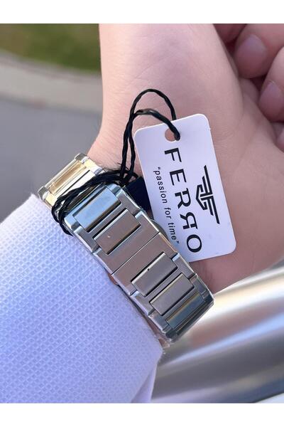 FERRO Men Wrist Watch Steel Band Italian Design 3 Atm Efm40147-A1 as Engagement and Groom