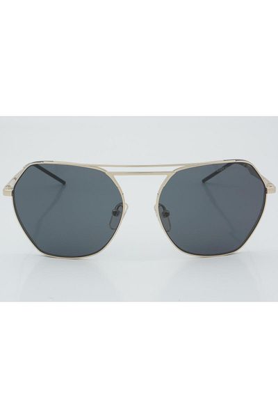 Emporio Armani Woman Irregular Sunglasses- Ea 2148 - Lense Size:56mm - Shiny Pale Gold