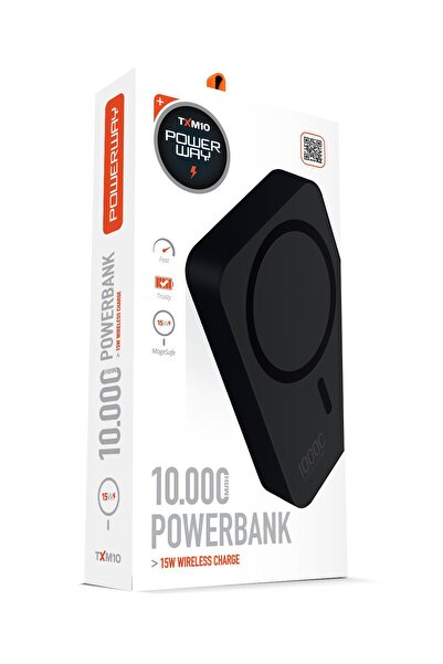 POWERWAY 10.000 mAh PD 15W Magsafe Kablosuz Wireless Taşınabilir Şarj Cihazı ...