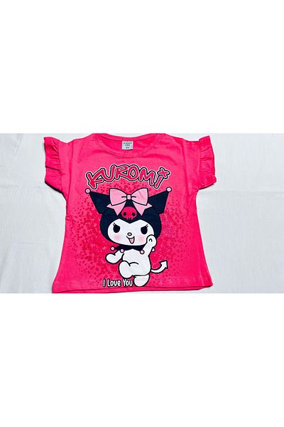 Alinna Kuromi Printed Top Bottom T-Shirt Shorts Set. The Summer Shorts Suit. 100% Cotton Bottom Top Set