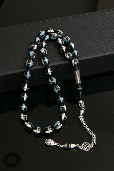 TESBİHKENTİ Mărgele de rugăciune din metal cu boabe groase cu ciucuri