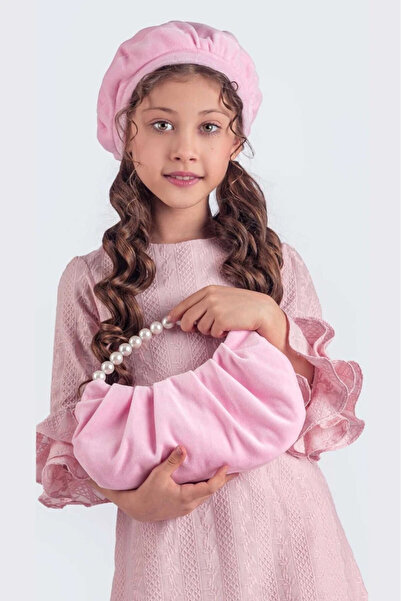 vestitino Valon Kesim Elbise Şapkalı Çantalı