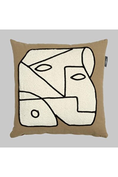 Sarev Бежевий Кузько Декоративний Килим 45*45 см