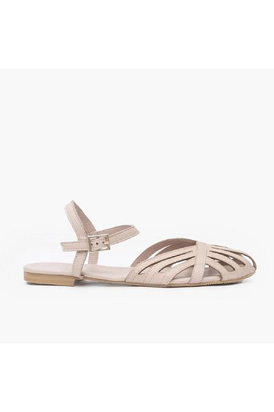 CUCA Genuine Leather Buckle Women's Sandals for Daily Use