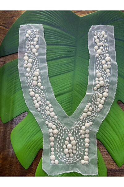 Gönülden Tasarım Mărgele ALBE STONE STITCHING GOLIER CUSUT ACCESORII ÎMbrăcăm...