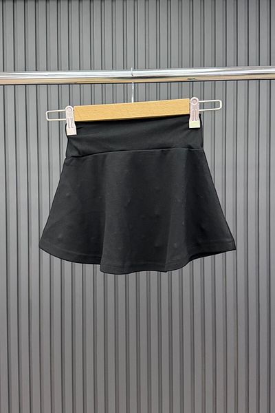 KALBEN ÇOCUK Black Girls' Skirt with Pearl Detail - Stylish and Modern Design