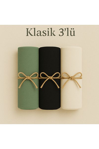 mim eşarp Χτενισμένο Βαμβακερό Σάλι Classic Σετ 3 τεμ