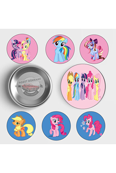 Tu&Se Candles My Little Pony Temalı 44 mm Rozet Seti (7 Farklı Desen) Renkli ...
