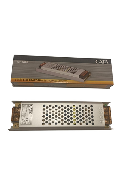 Cata 12V ŞERİT LED TRAFOSU 17 AMPER 204W 16 METRE- CT 2676