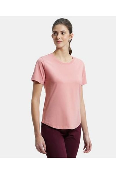 JOCKEY Atheisure-Womens T-Shirts AW88-0105-BRANDED APROCOT