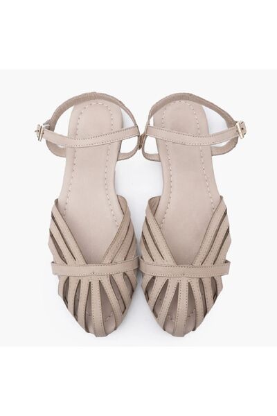 CUCA Genuine Leather Buckle Women's Sandals for Daily Use