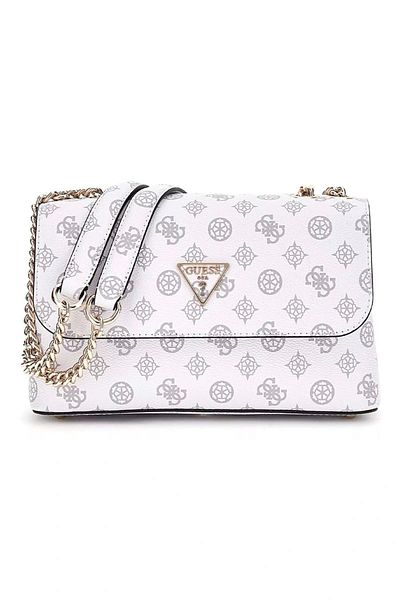 Guess Women's White Eco Erica Convertible Flap Crossbody