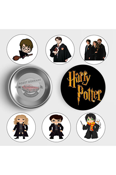 Tu&Se Candles Harry Potter Temalı 44 mm Rozet Seti (7 Farklı Desen) Büyü Düny...