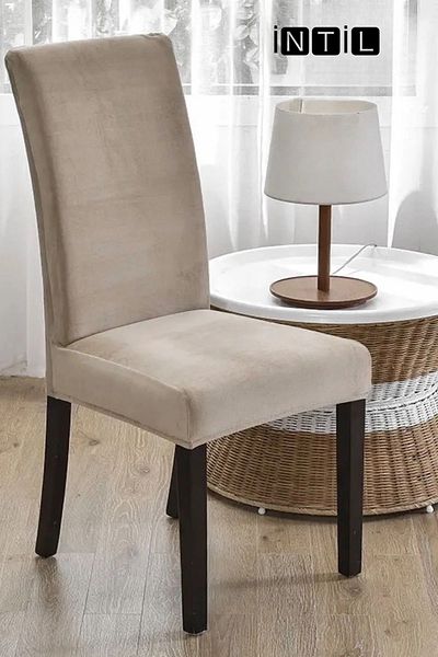 intil Κάλυμμα καρέκλας Velvet Fabric - One Piece Chair Cover