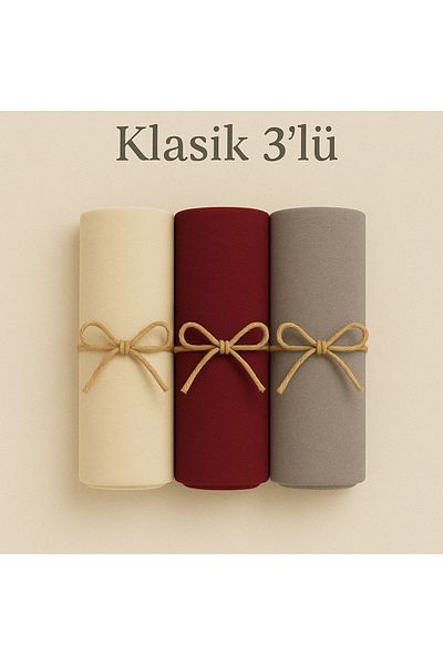 mim eşarp Χτενισμένο Βαμβακερό Σάλι Classic Σετ 3 τεμ