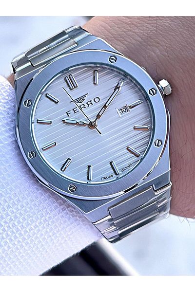 FERRO Steel Cord Alliance Engagement and Groom Watch Italian Design Efmm40147A3