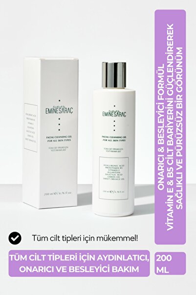 HANDMADE BY EMİNE SARAÇ Yüz Yıkama Jeli 200ML – Tüm Cilt Tipleri İçin Aydınla...