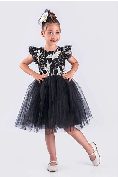 vestitino Girl's Dress Tutu Skirt Embroidered