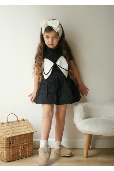 Lolliboomkids Комплект от 2 части за момиче, мини балон, тениска с апликация, панделка и горнище