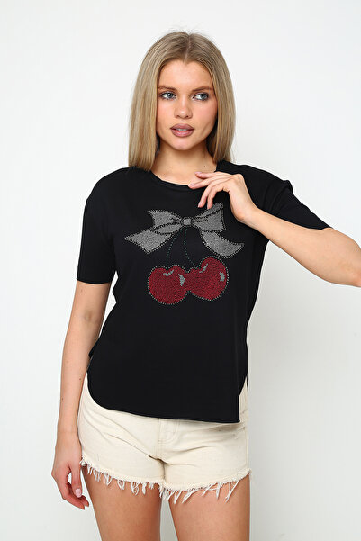 Oasis Модальна тканина спідниця з овальним вишневим принтом жіноча футболка