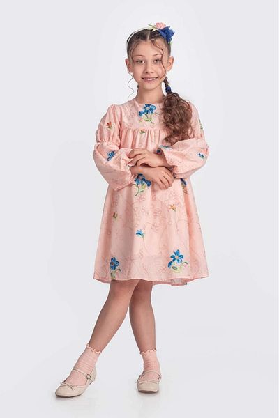 vestitino Rochie Broderie Floral Maneca Balon