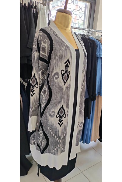 Serra Women's Plus Size Thin Pattern Cardigan