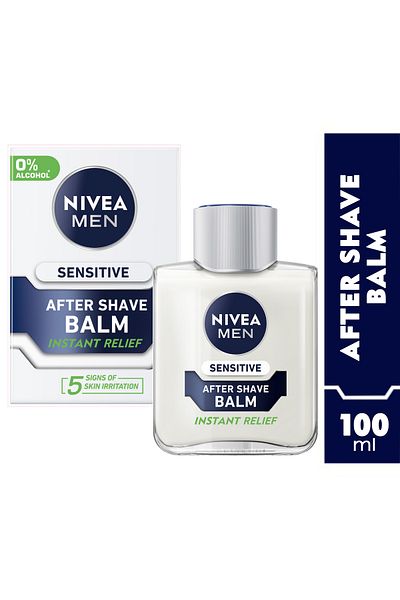NIVEA Men After Shave Balm Sensitive 100ml Gentle Post-Shave Care for Sensitive Skin