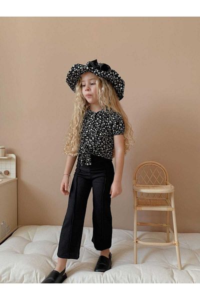 Kids Girl's Pants Shirt Suit (Hat Included)