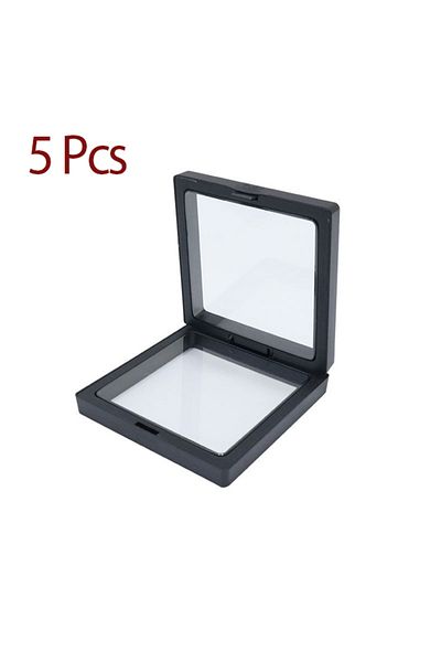 Choice 50x50mm 5Pcs-Black 5/10Pcs 3D Floating Picture Frame Shadow Jewelry Box Display Stand Ring Pendant H