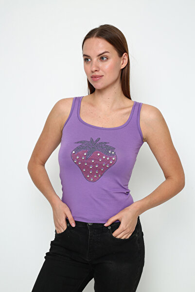 Oasis Жіночий безрукавний футболка з декоративними швами, з лікрами, з ягідни...