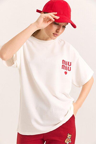 İKLİM LİFE Μπλουζάκι με κέντημα με λεπτομέρειες 2 κλωστών