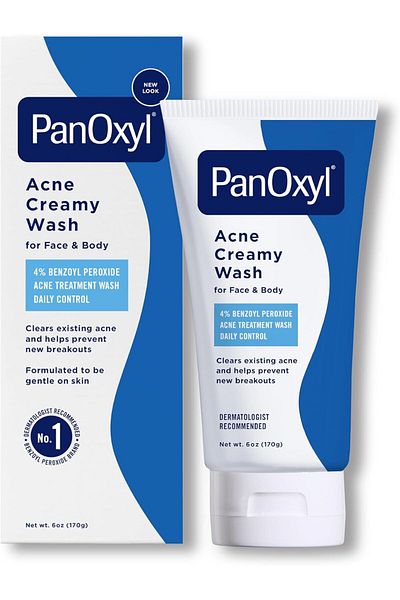 panoxyl Anti-microbial Creamy Cleanser for Acne Treatment by PanOxyl with 4% Benzoyl Peroxide, 6 oz