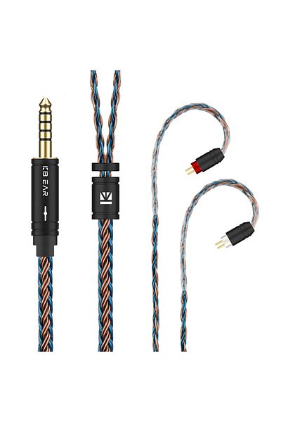 KBEAR 1.2m 2PIN4.4 KBEAR ST16 Crystal 16 Cores Upgrade Cable 5N Single Copper Silver-plated 2PIN/MMCX/QDC
