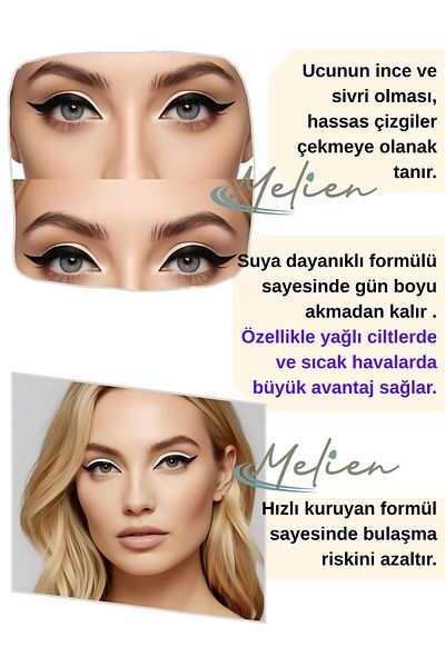Melien Fine Tip Waterproof Non-Flowing Eye Makeup Eyeliner Pen