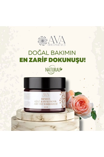AvA Bio Cosmetics AvA Isparta Gülü & Hyaluronik Asit Cilt Bakım Kremi