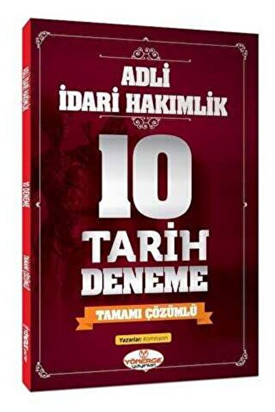 Yönerge Yayınları Adli İdari Hakimlik Tarih 10 Deneme Çözümlü