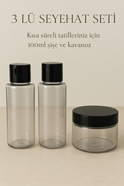 Dem Home 3 lü Seyehat Seti Çanta - Bavul - Tatil şişe seti 100 ml