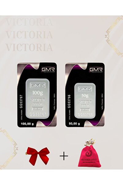 Victoria Sertifikalı 150 gr Külçe Gümüş 999 Ayar
