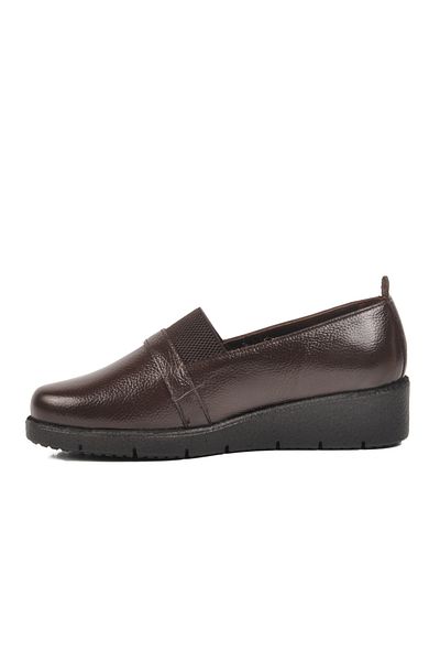AYAKMOD Women's Casual Shoes - Brown Leather Bb0114 Z