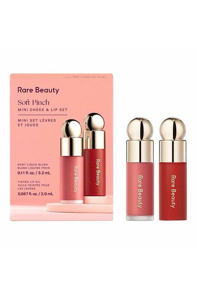 Rare Beauty مجموعة سوفت بينش ميني للخدود والشفاه