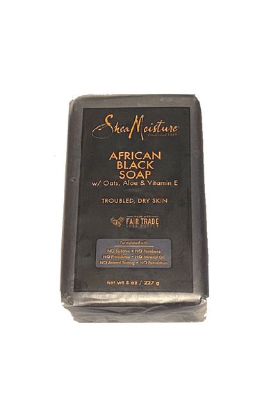 Shea Moisture African Black Soap with Butter Shea For Severely Dry Skin - 227g