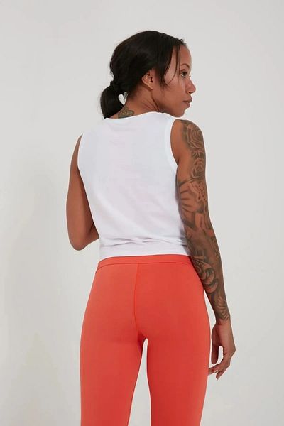 QUHOX Women's White Knot Detailed Athlete Tank Top